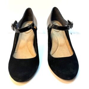 Giani Bernini Women Velmah Memory Foam Mary Jane Pumps Black Suede Size 11M NWOT
